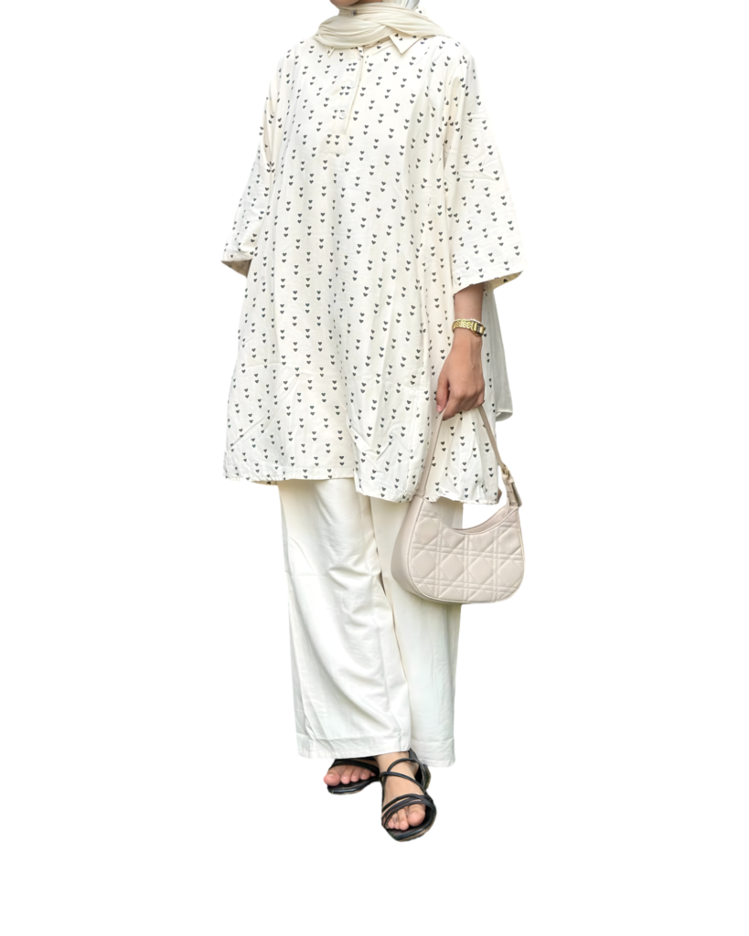 heart print co ord set