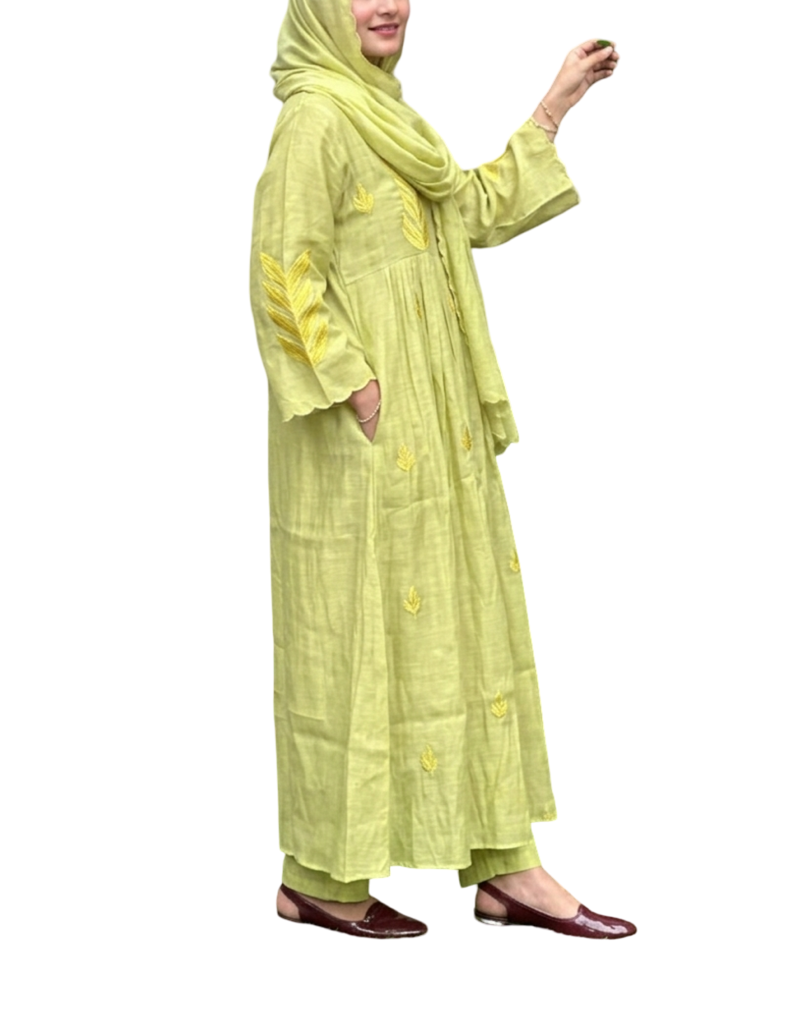 light olive green. anarkali style suit light olive green. anarkali style suit