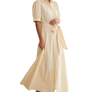 cotton shirt style maxi dress