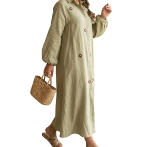 bottom down maxi shirt dress