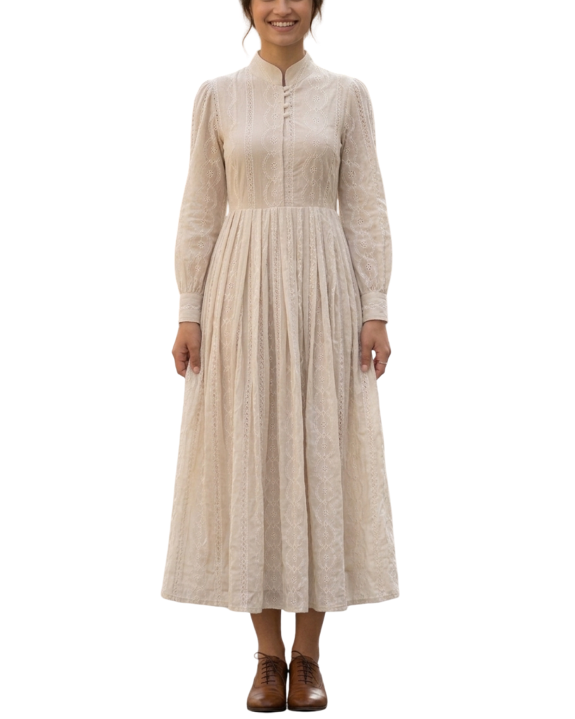 embroidered long frock