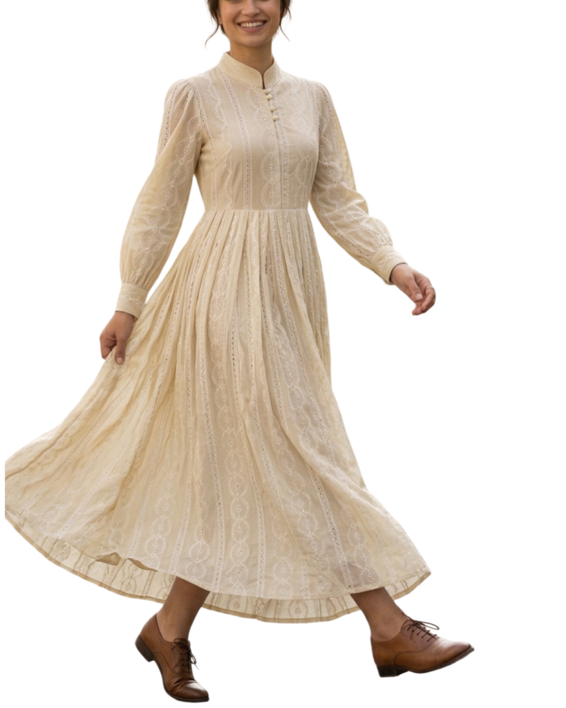 embroidered long frock