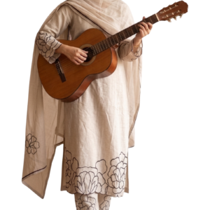 cutwork border straight kurti