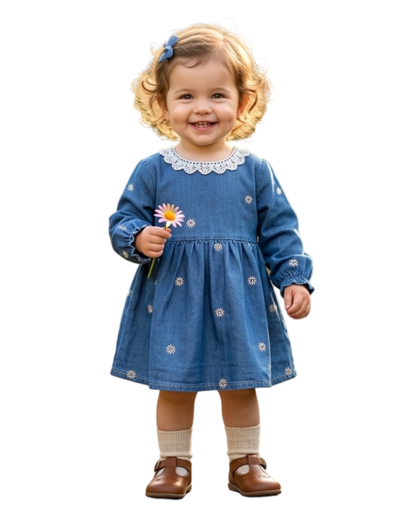 denim smoked dress