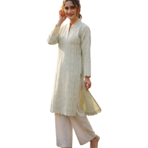 lucknowi chikankari kurti with plazo pants xl