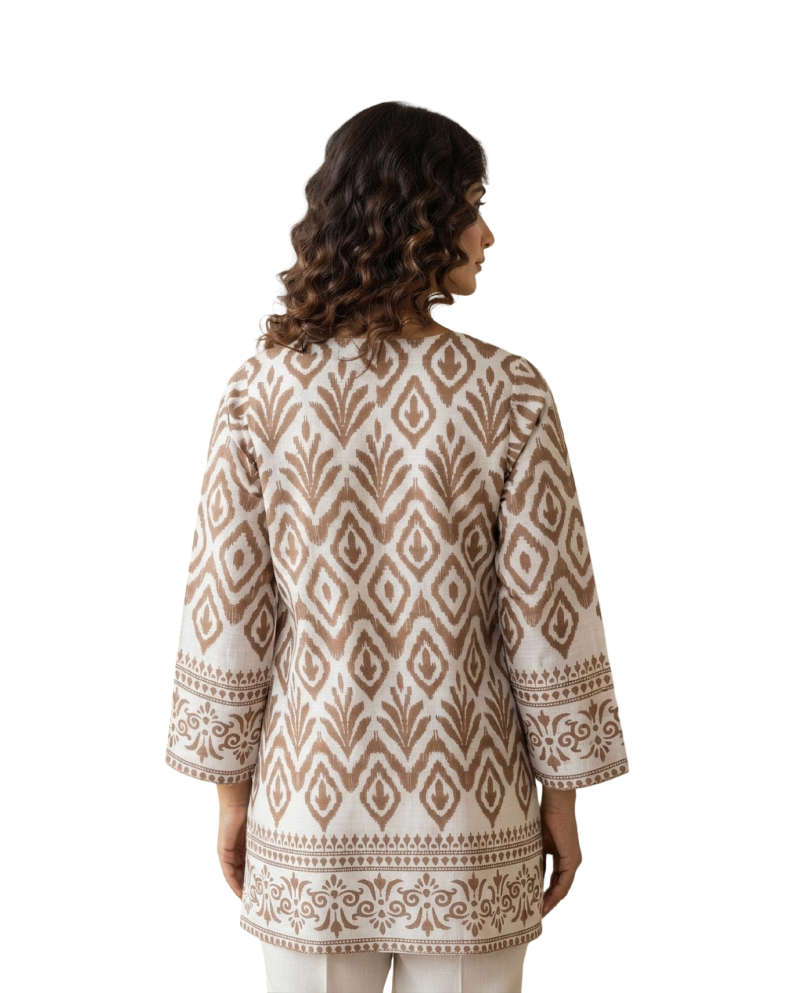 ikat printed cotton short kurti ikat printed cotton short kurti